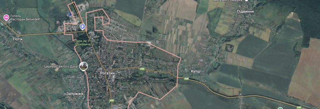 інтерактивна карта Рогатина