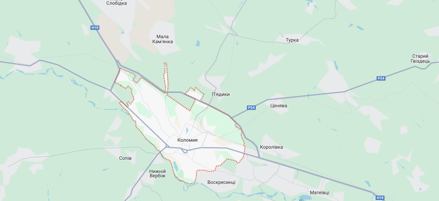 Карта Коломиї онлайн - Google Maps