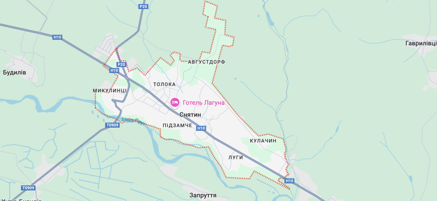 Карта Снятина онлайн - Google Maps