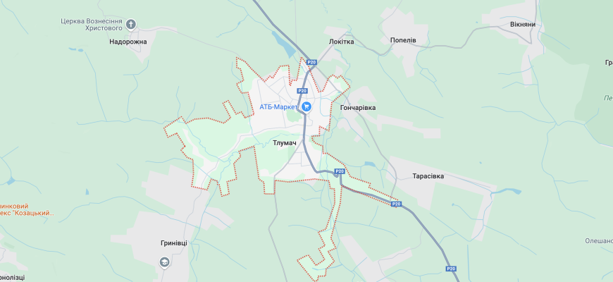 Карта Тлумача онлайн - Google Maps
