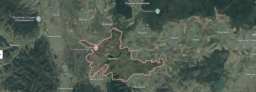 місцеположення Долини