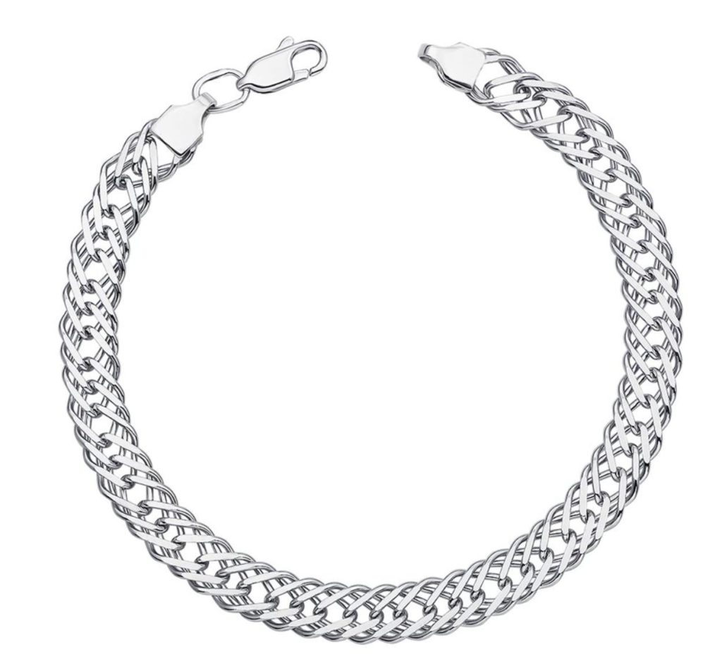 Срібний браслет в плетінні ромб с77913/7